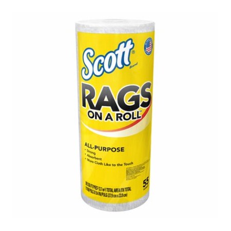 Kimberly-Clark Scott Rags Roll Paper Towels, White 75230